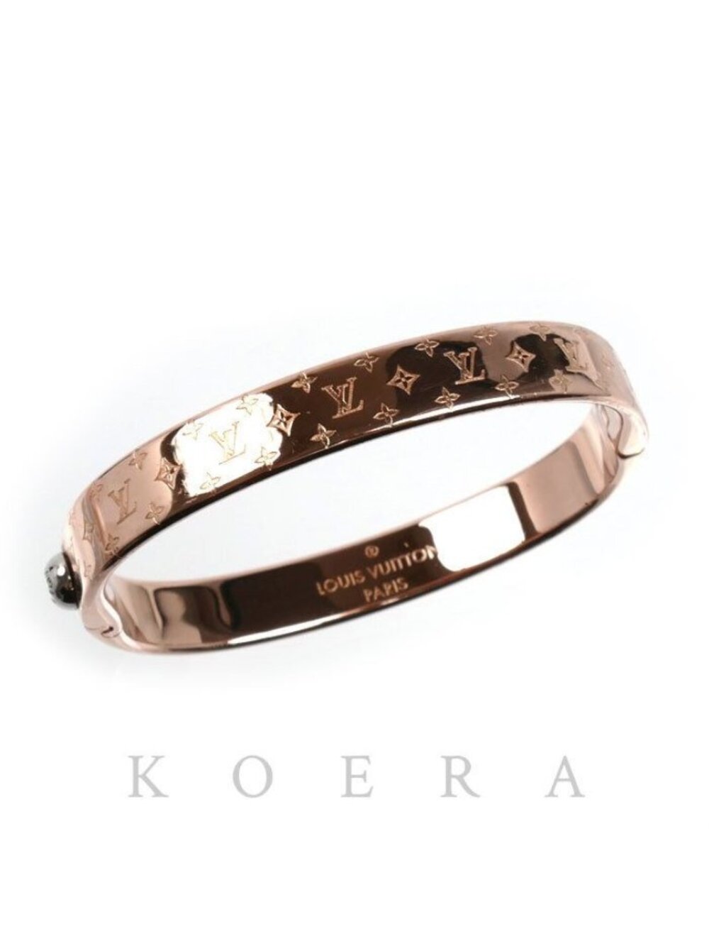 Louis Vuitton Metal Cuff Nanogram Bangle Bracelet